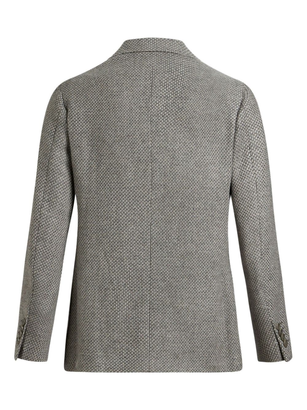 single-breasted wool blazer - 6