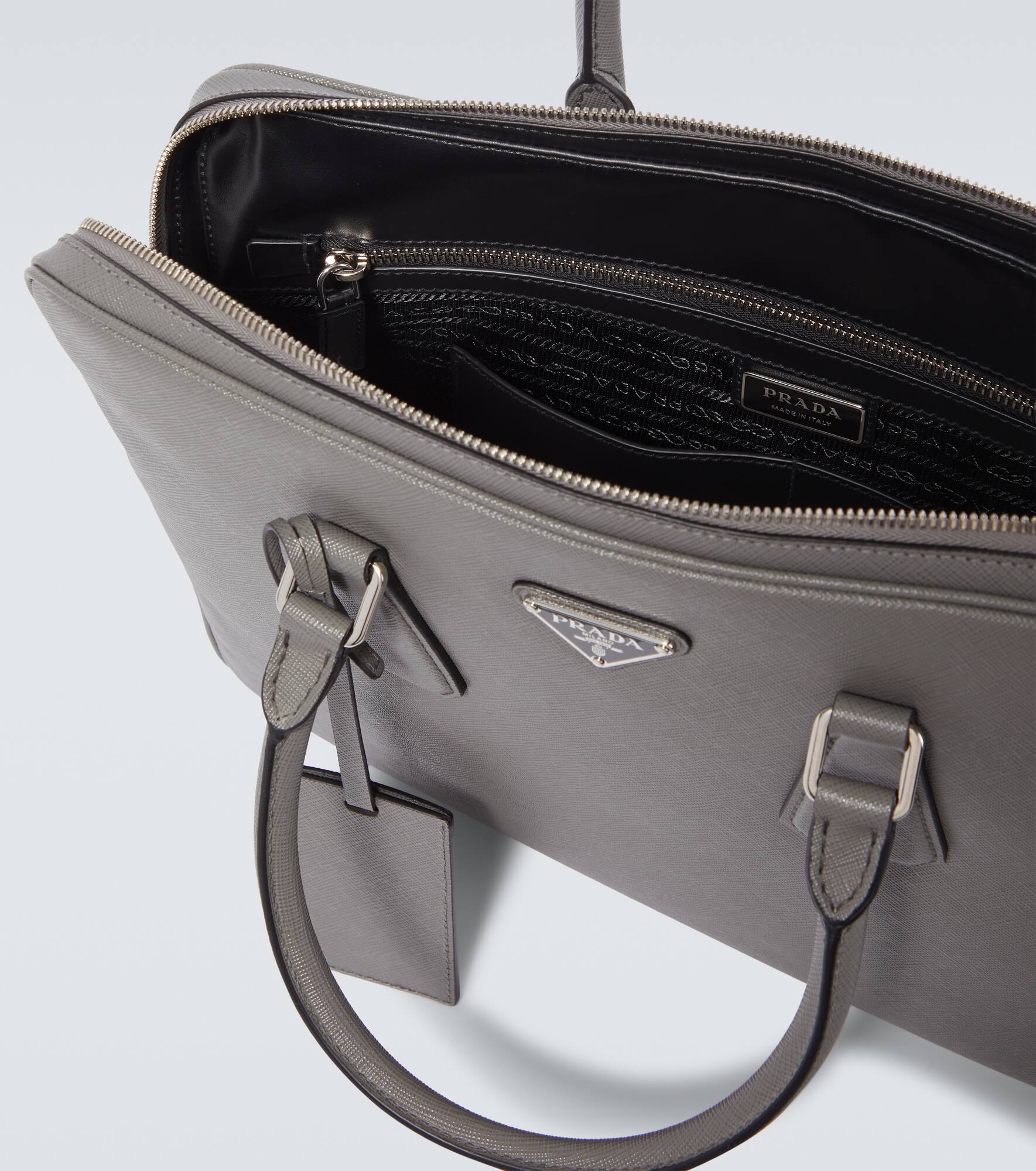 Saffiano leather briefcase - 4