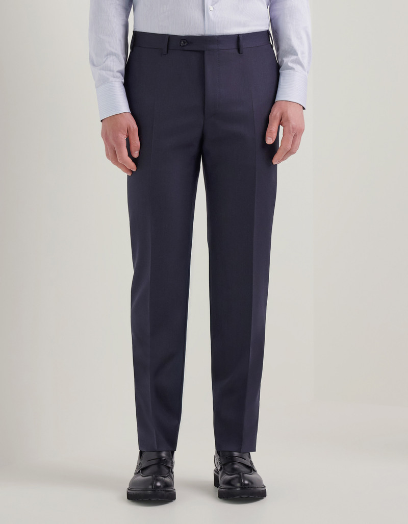 LIGHT BLUE DENIM-EFFECT WOOL REGULAR-FIT SUIT 90
