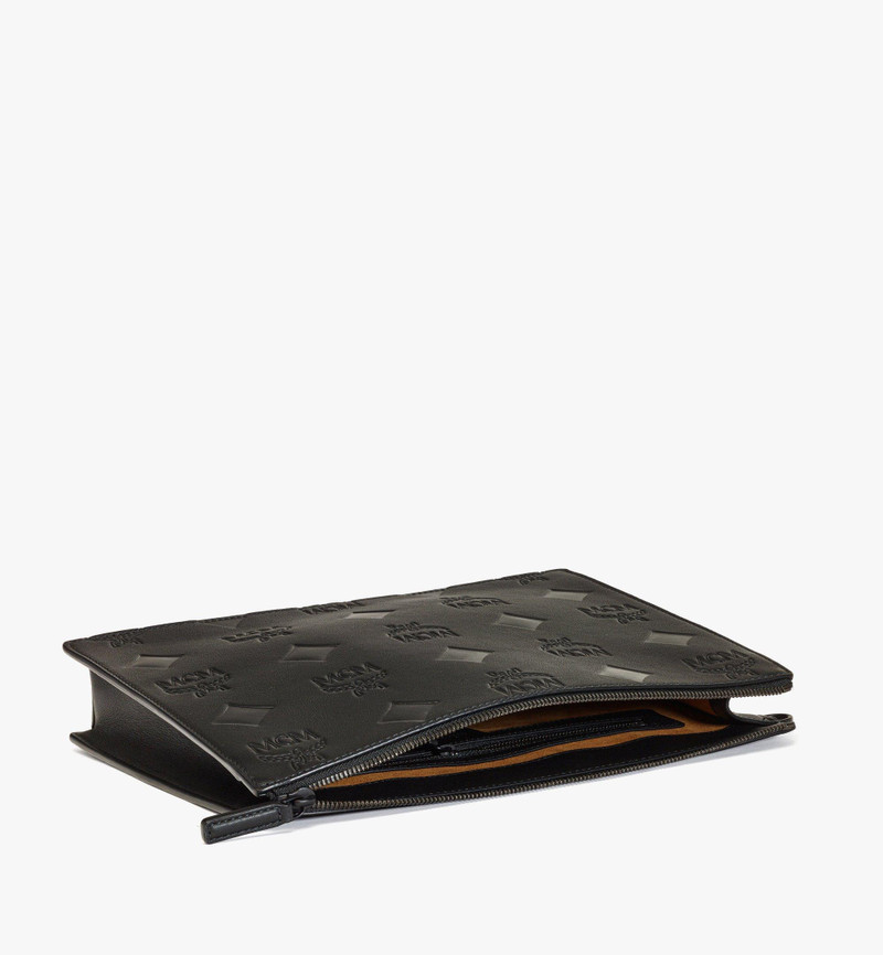 MCM Aren Wristlet Pouch in Maxi Monogram Leather outlook