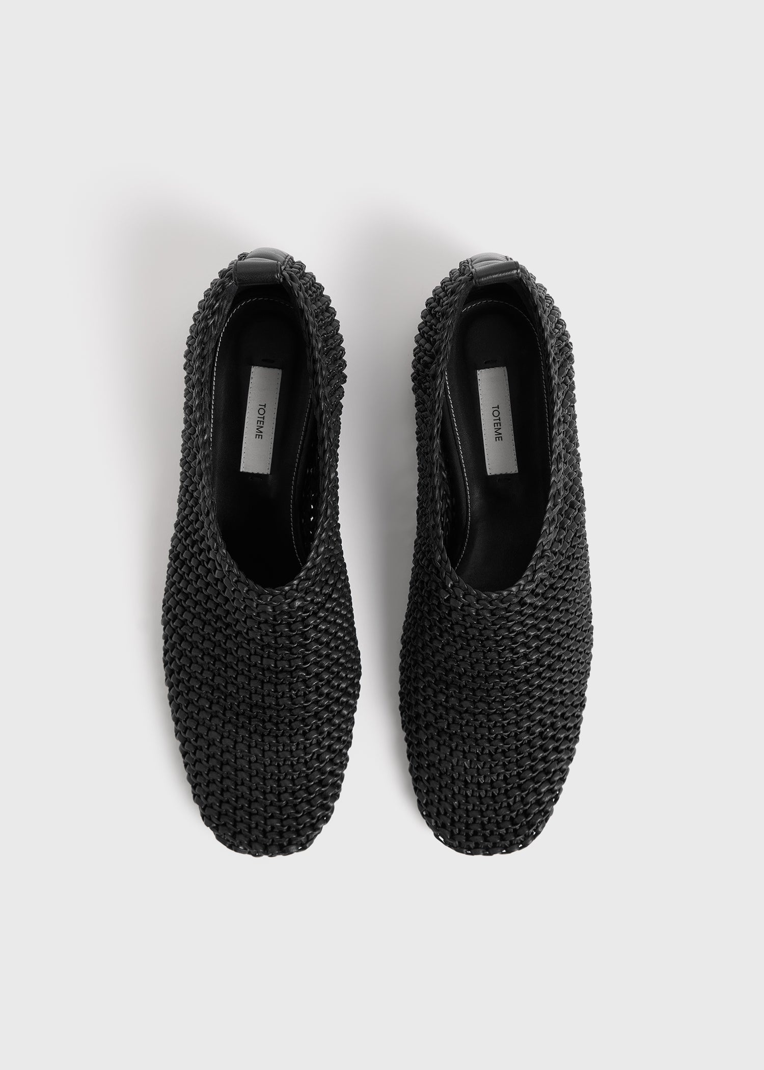 Woven leather ballerinas black - 5