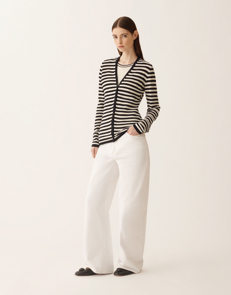 Organic cotton cardigan with micro sequins 3