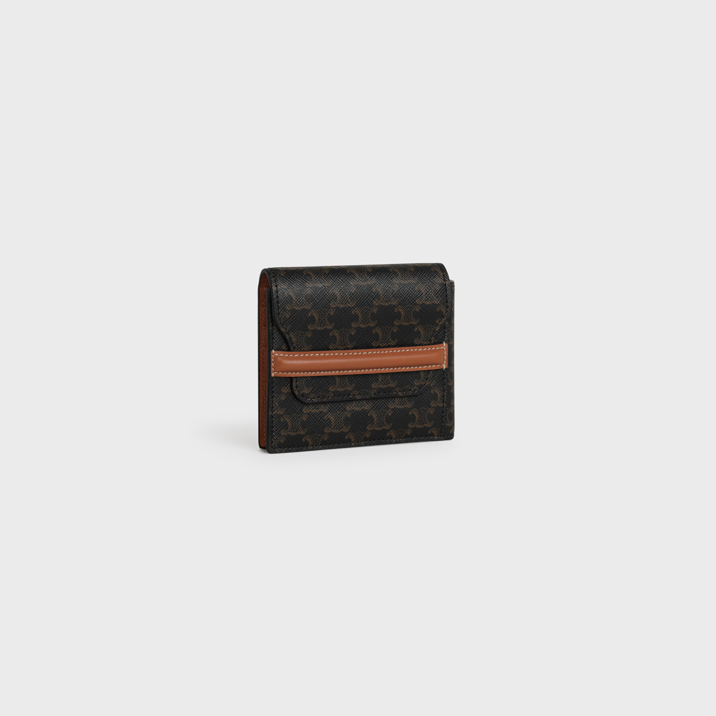Flap Origami wallet in Triomphe Canvas and Lambskin - 2