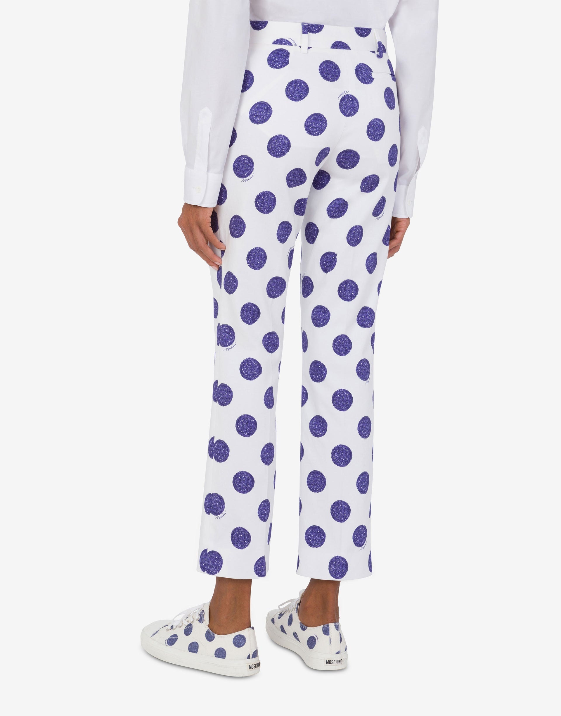 STRETCH SATIN PANTS BIRO POLKA DOTS - 2