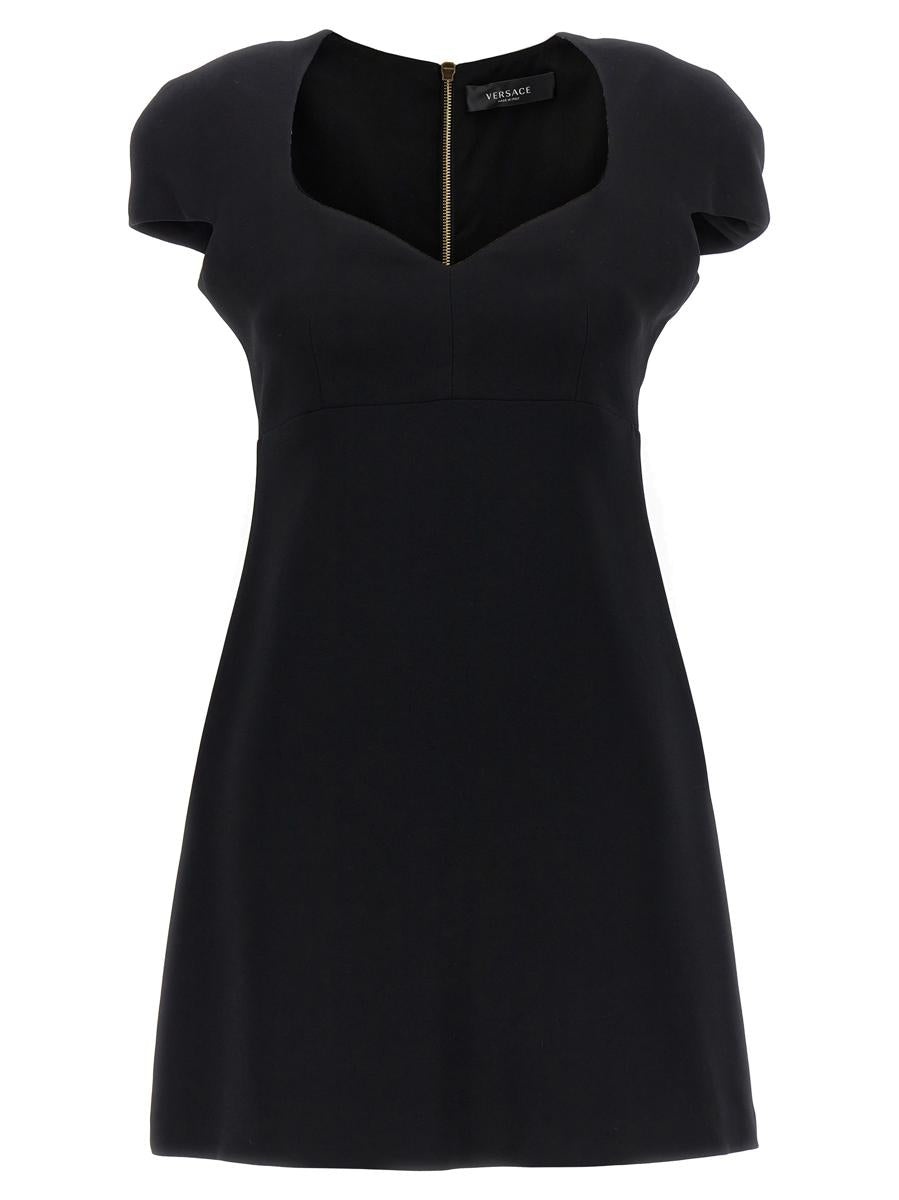 VERSACE HEART-SHAPED NECKLINE DRESS - 1