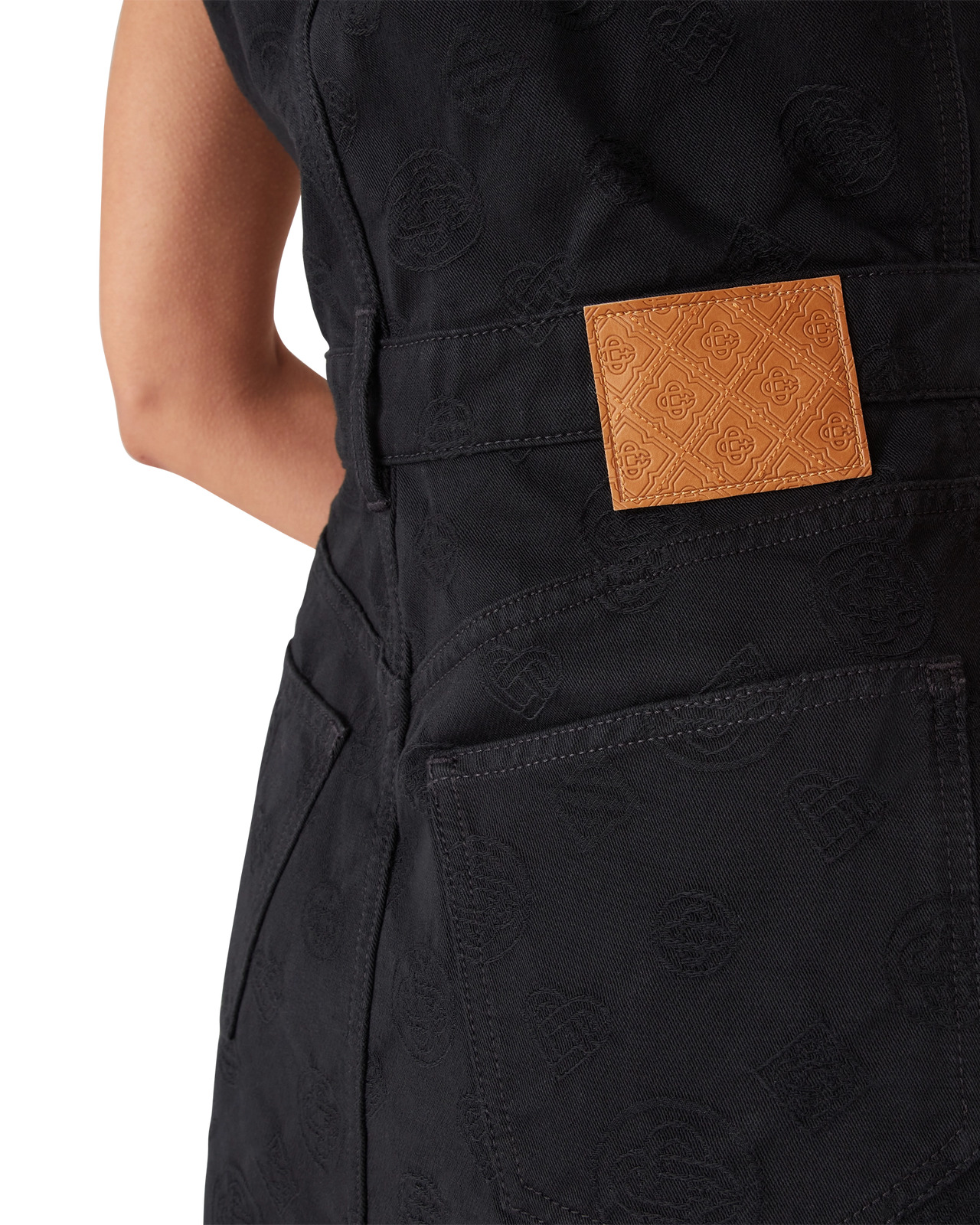 Denim Monogram Zip Dress | Casablanca Paris - 2