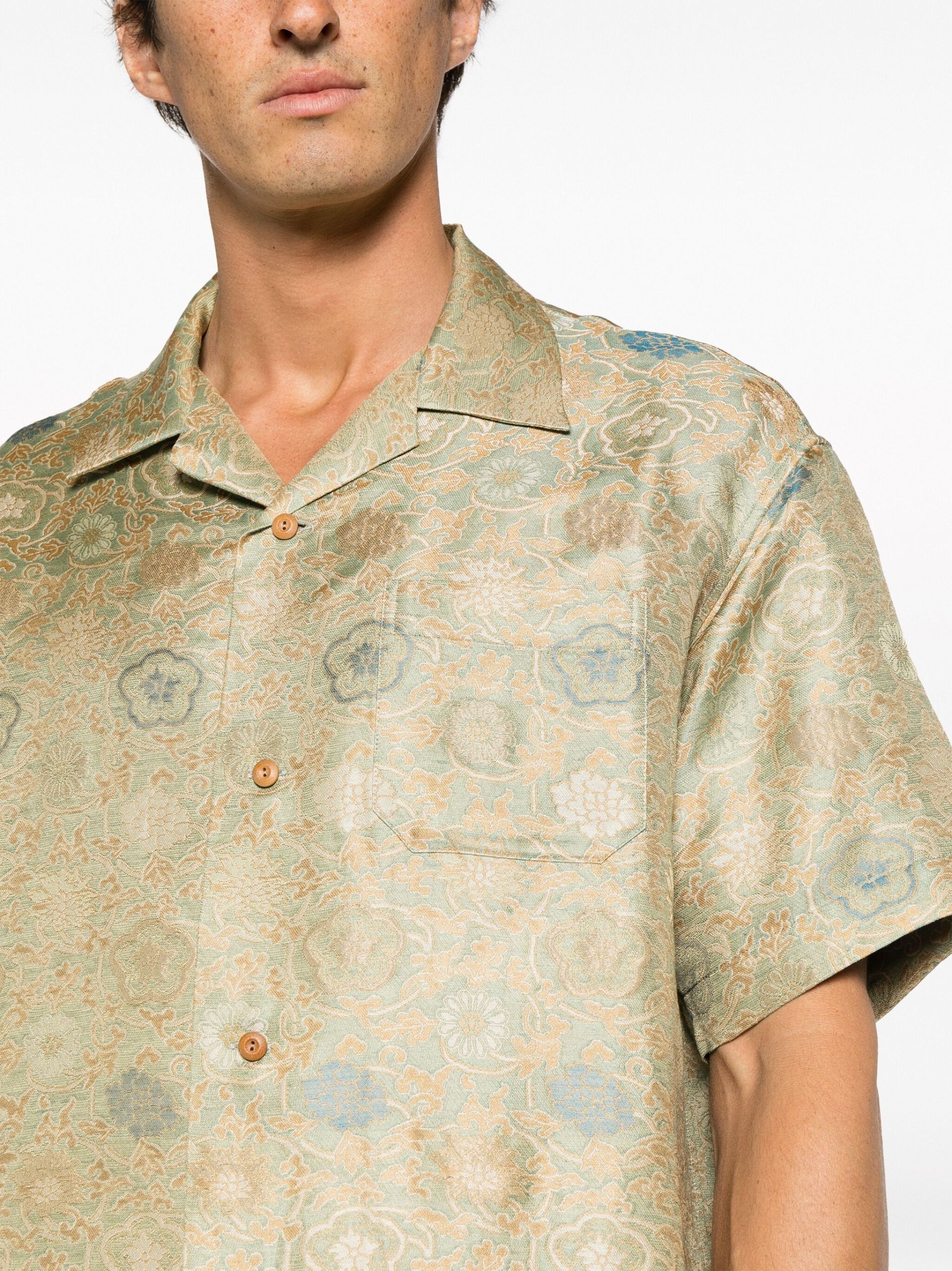 Neutral Copa Floral-Print Bowling Shirt - 5