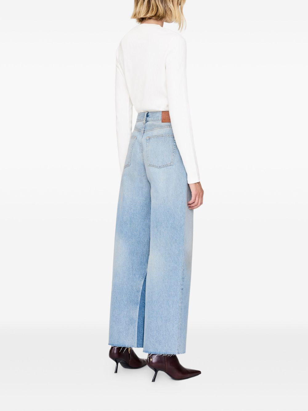 Alessia button-front ribbed top - 3