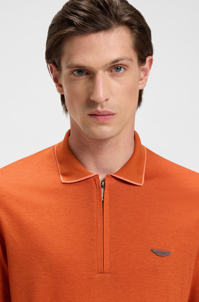 BOSS X ASTON MARTIN POLO SHIRT WITH NUBUCK LOGO 3