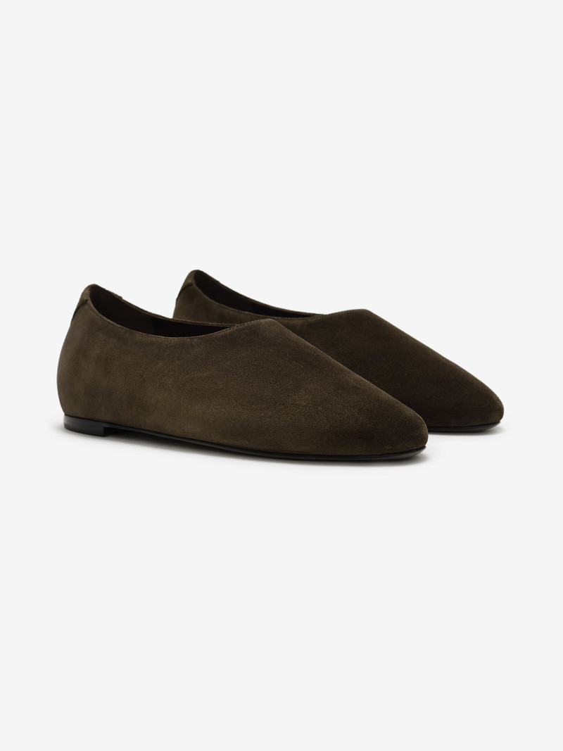 Womens Suede Ballerina 1