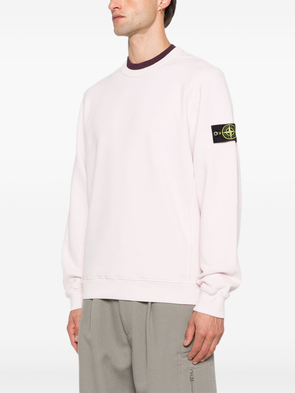 logo-patch crew-neck sweatshirt - 3