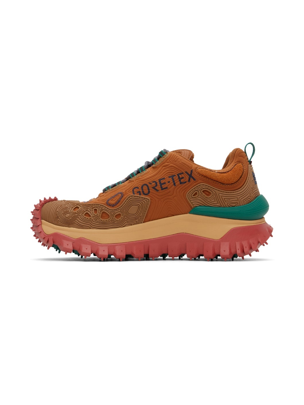 Moncler Salehe Bembury Orange Trailgrip Grain Sneakers - 3