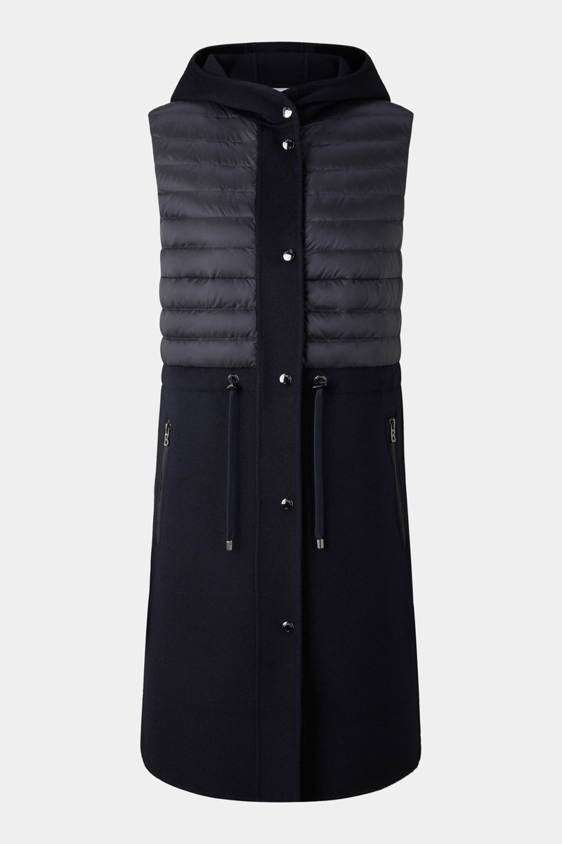 Joelle quilted woollen vest in Navy blue 1