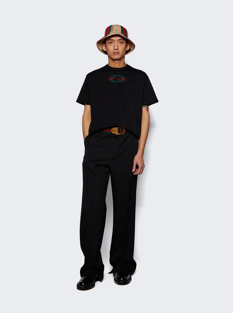 Gucci 스크립트 버클을 가진 웹 넓은 벨트 3