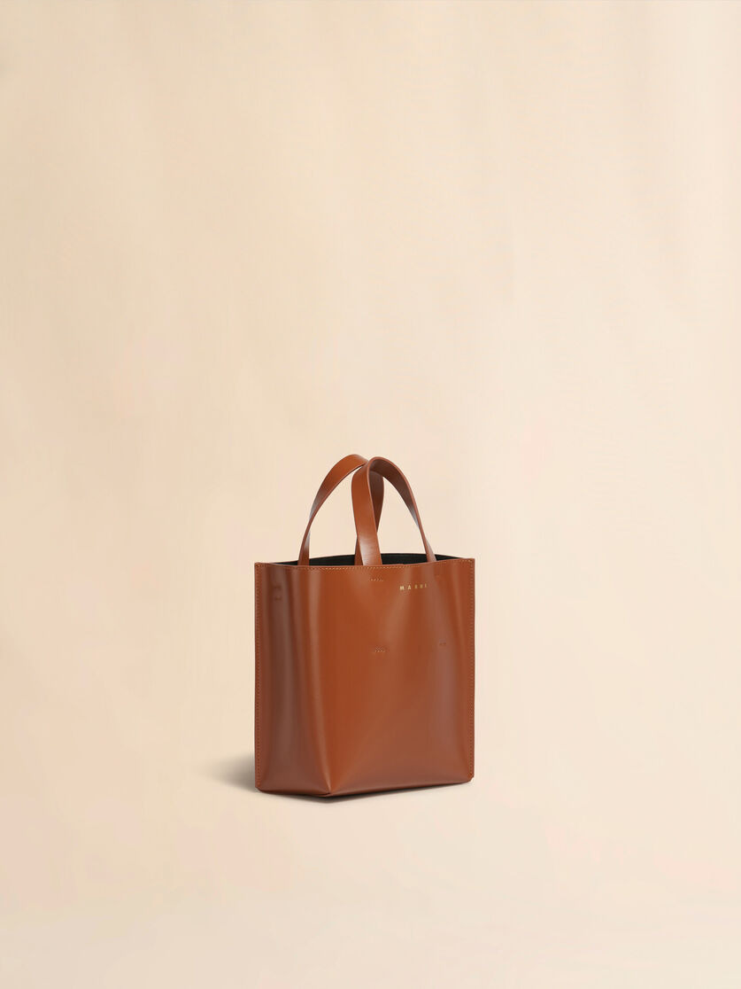 MUSEO MINI BAG IN BROWN LEATHER - 5