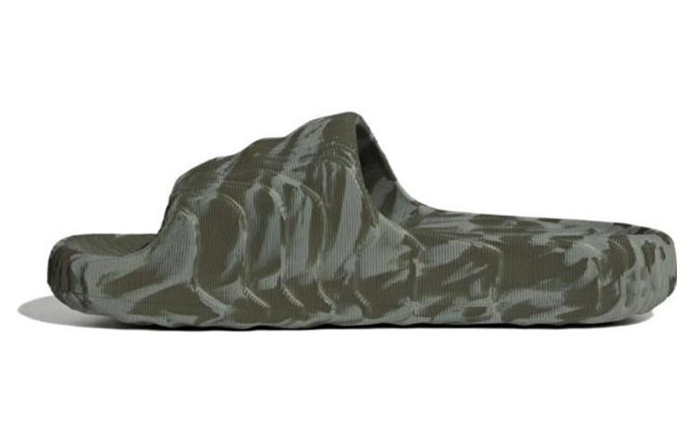 adidas Adilette 22 Slides 'Olive Strata Silver Green' HP6517 - 2