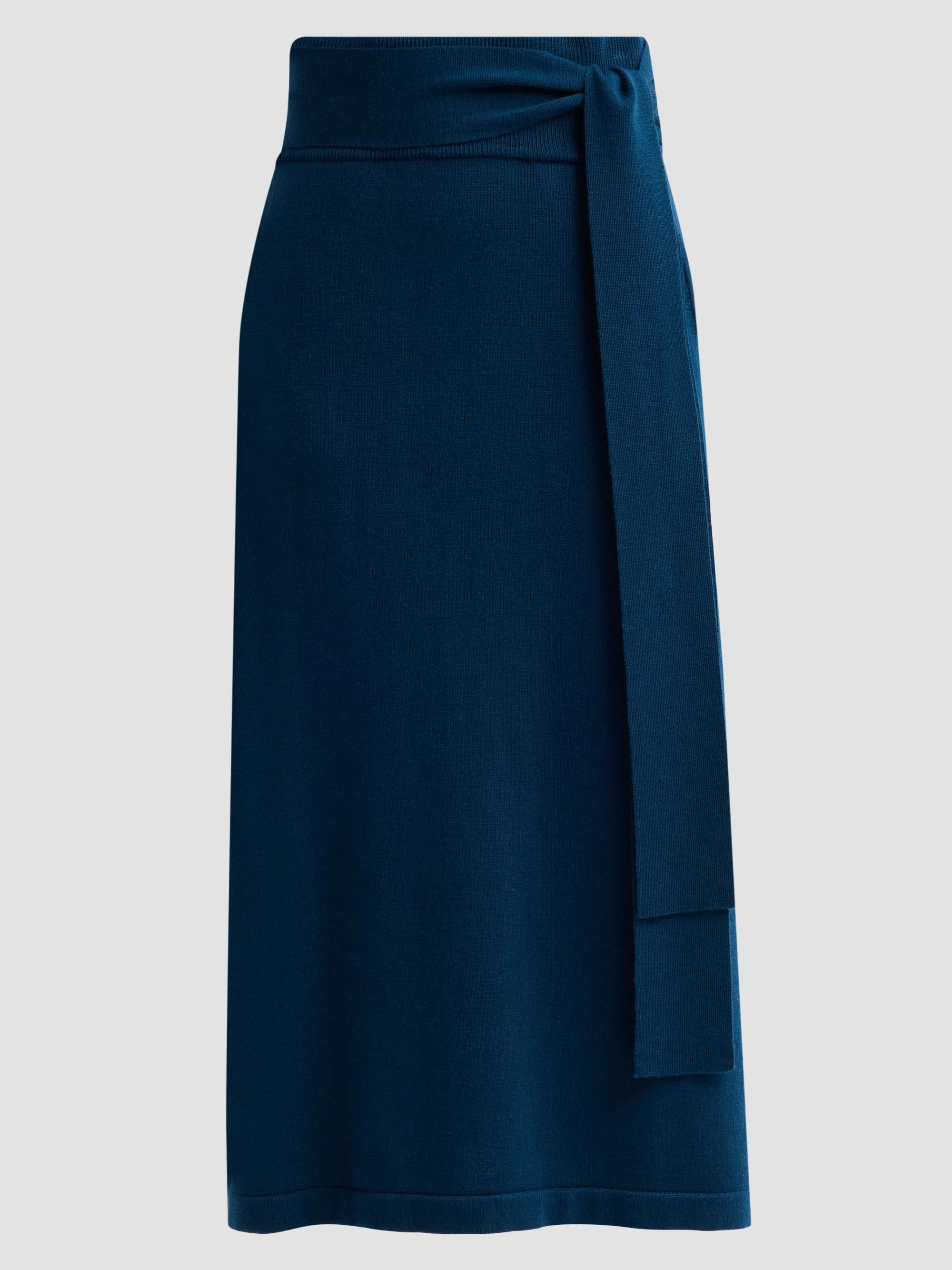 Women's Abby Wool A-Line Midi Skirt - Dark Teal - 1