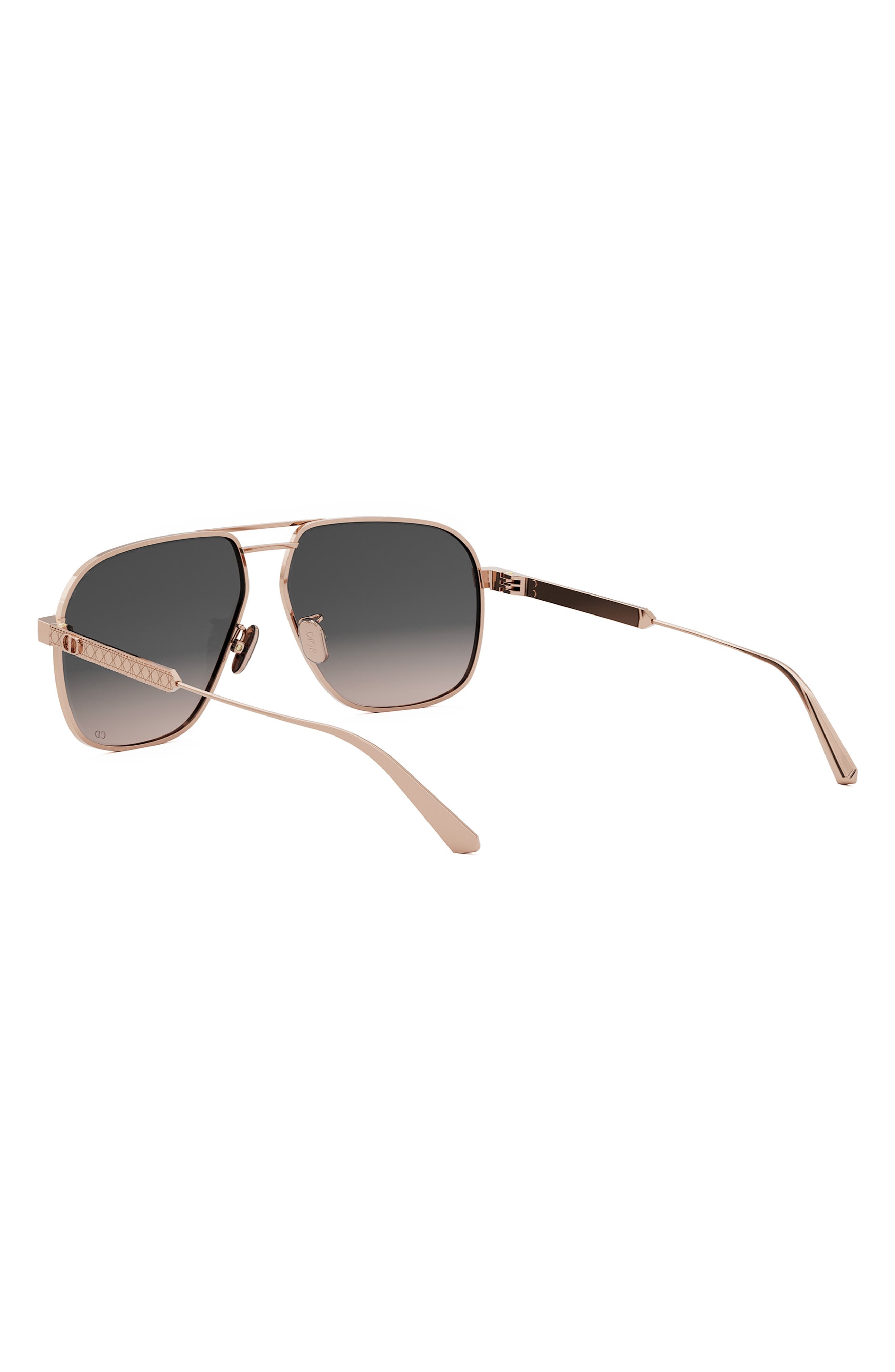 'DiorCannage A3U 58mm Pilot Sunglasses in Shiny Rose Gold /Smoke at Nordstrom - 5