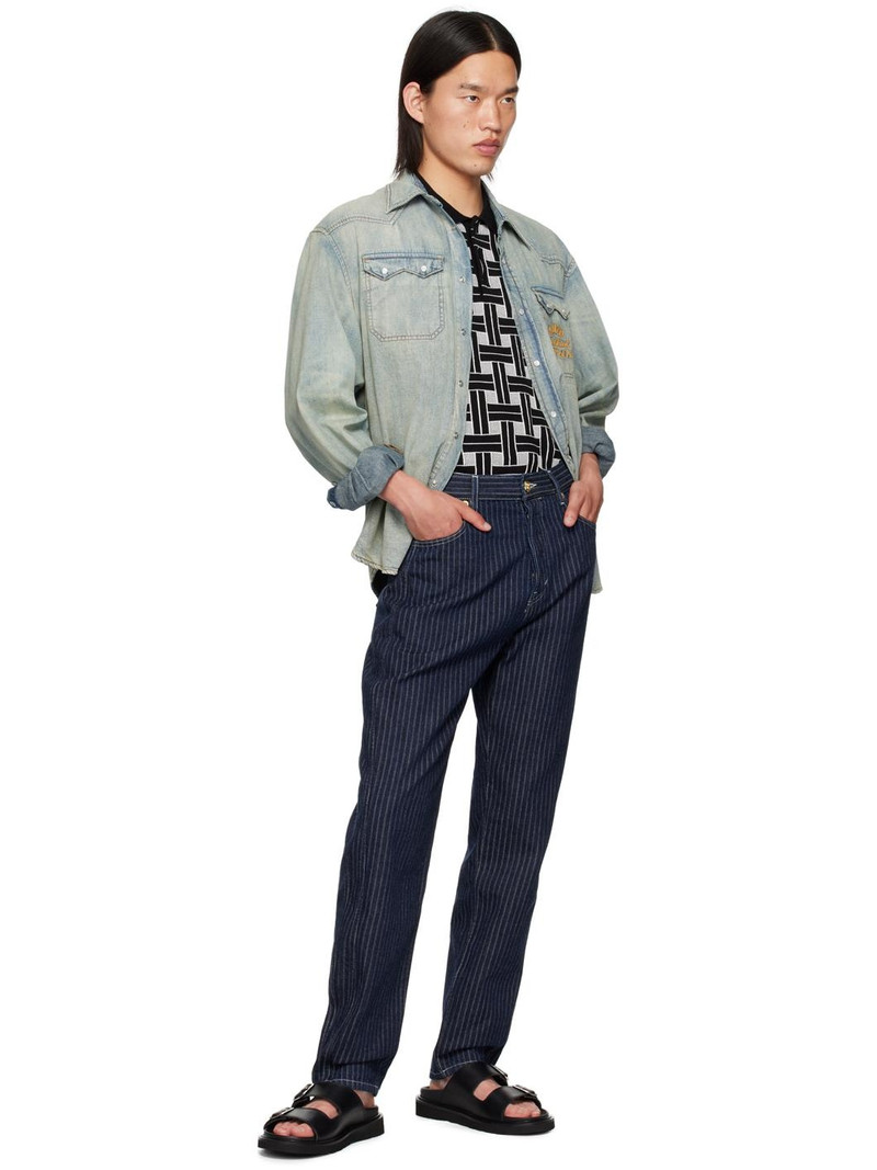 KENZO Blue Kenzo Paris Tapered Jeans outlook