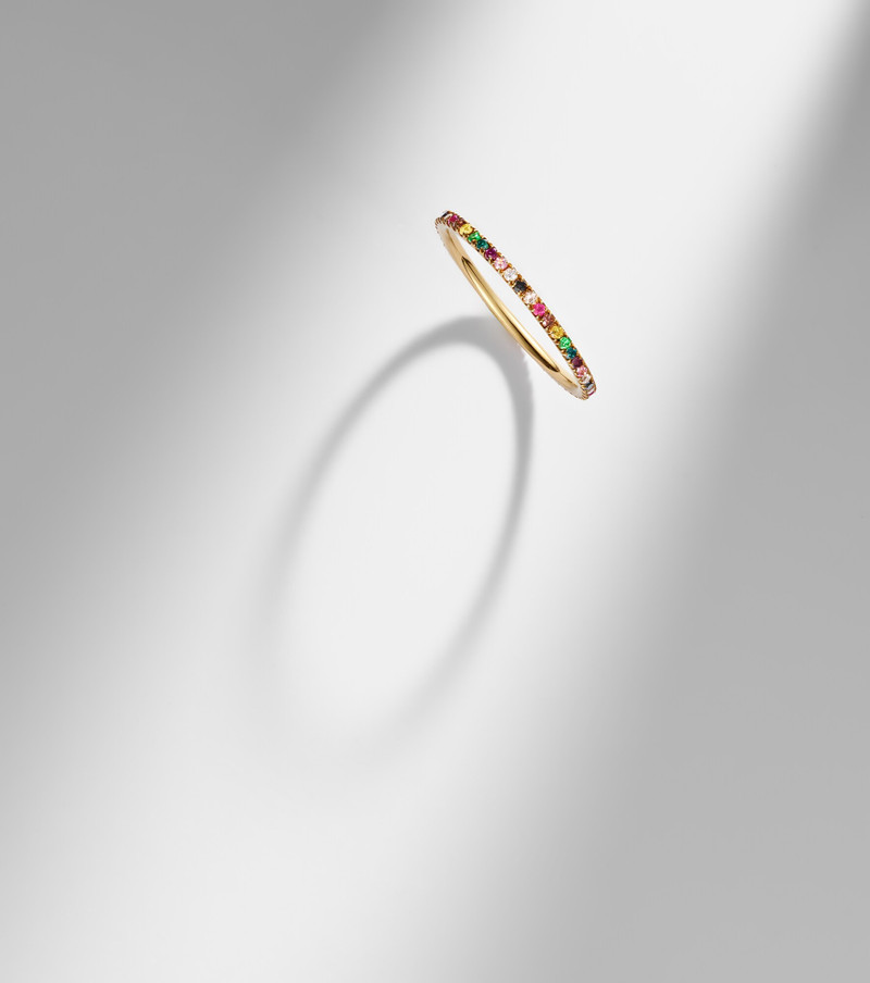 18kt gold ring with gemstones 5