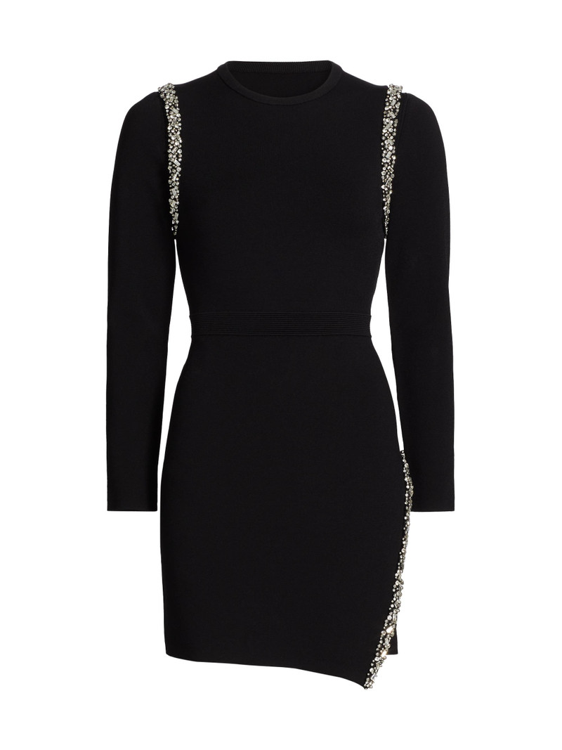 Women's Nyx Embellished Wrap-Style Minidress - Black 1