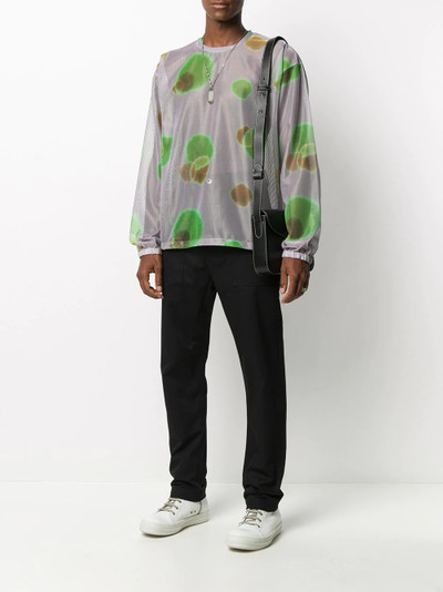 Stüssy abstract-print mesh T-shirt outlook