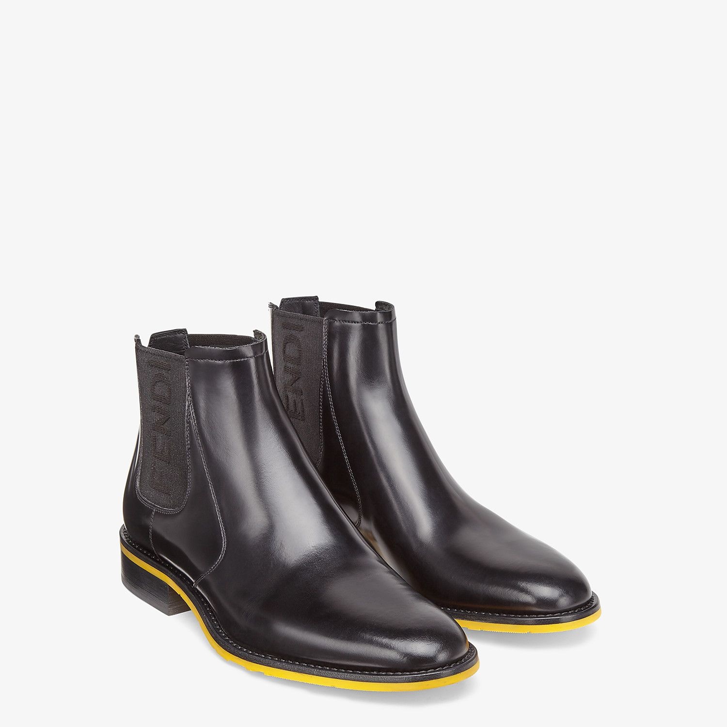 Black leather Chelsea boots - 4