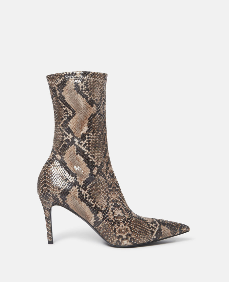 Stella Iconic Python Print Heeled Ankle Boots 1