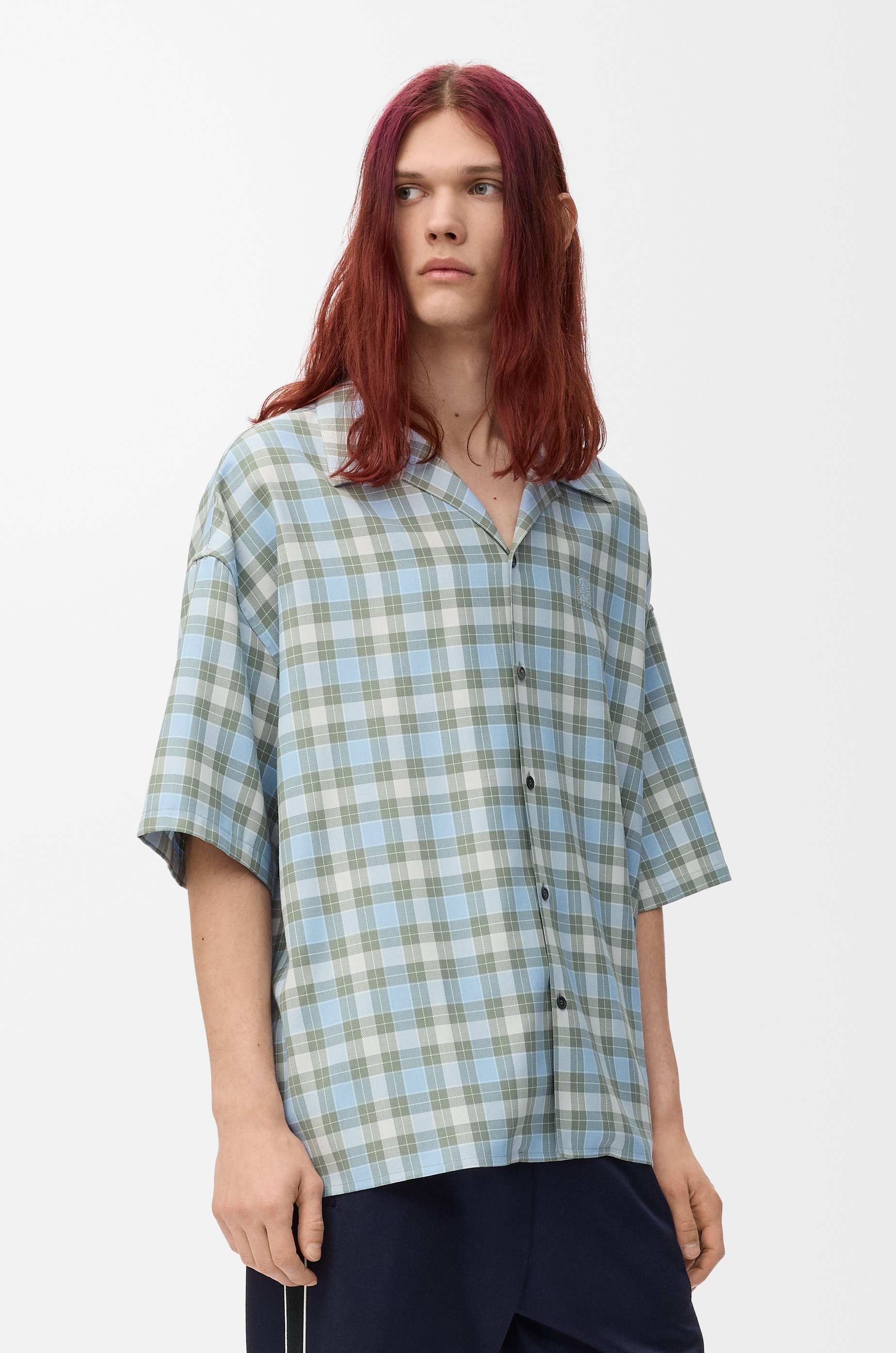 Short sleeve shirt in wool blend - 3