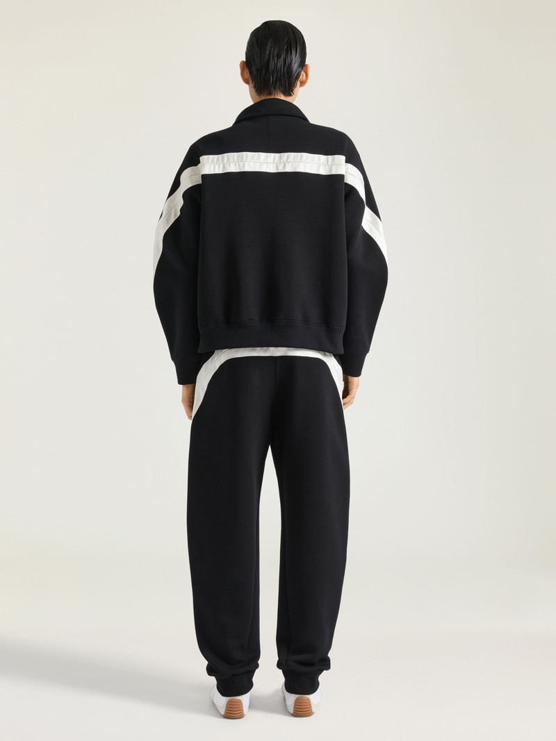 JOGGERS IN SCUBA WITH SATIN COUTURE DETAIL 3