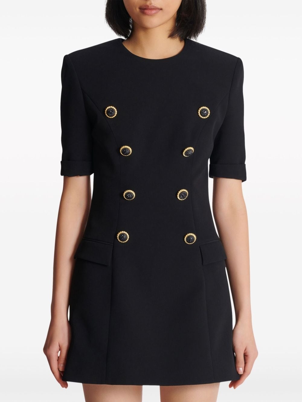 tailored textured minidress - 5