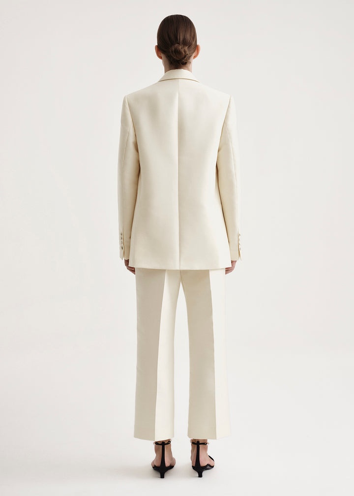 Relaxed wool suit jacket macadamia - 4
