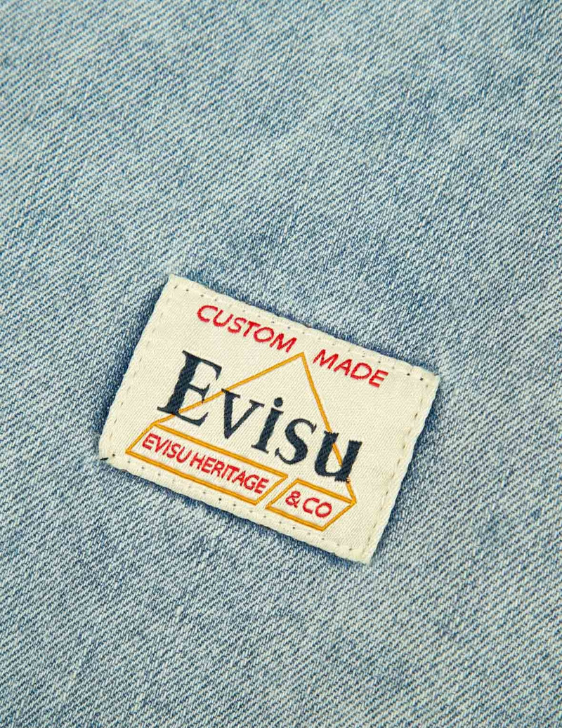 Daruma Buddies Print Denim Shirt 11