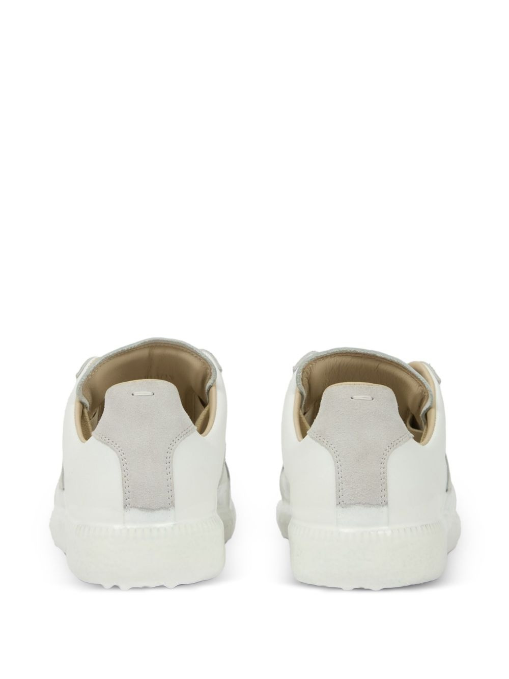 leather panelled sneakers - 3