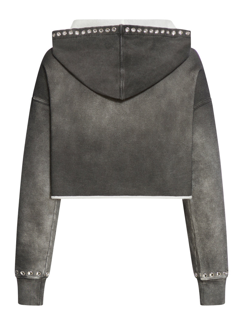Golden Goose Deluxe Brand Women Faded Cotton Crop Sweatshirt - 2