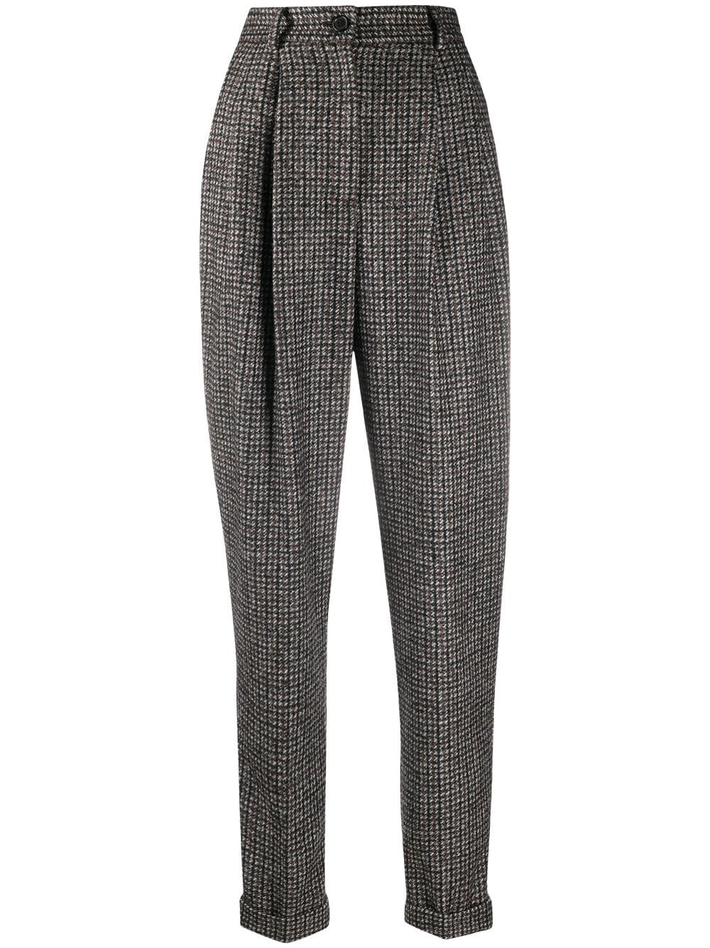 tapered tweed trousers - 1