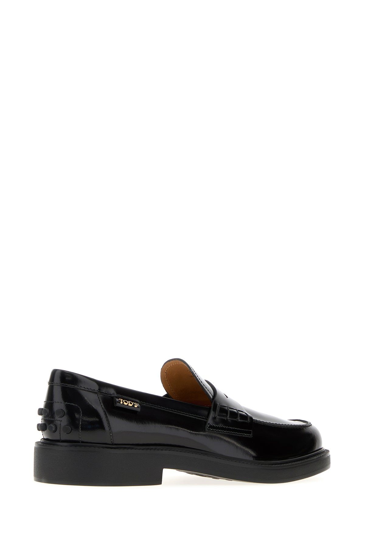 Black leather loafers - 3