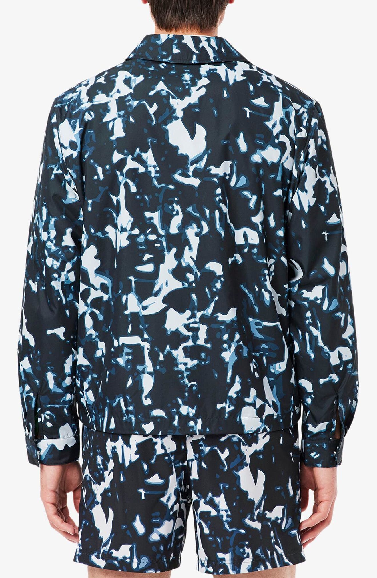 Lacoste Elevated Tennis Water Repellent Zip Jacket in Black/Limestone-Calluna at Nordstrom - 2