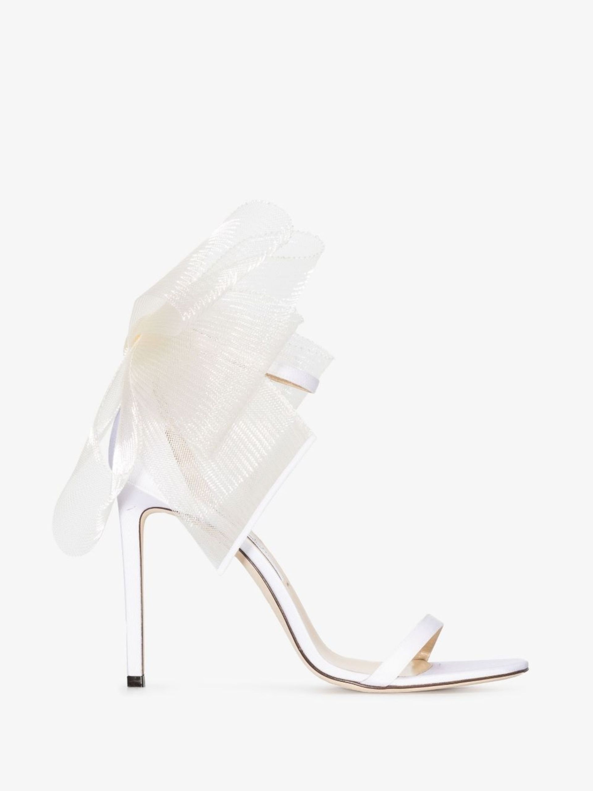 White Aveline 100 Bow Detail Sandals - 1