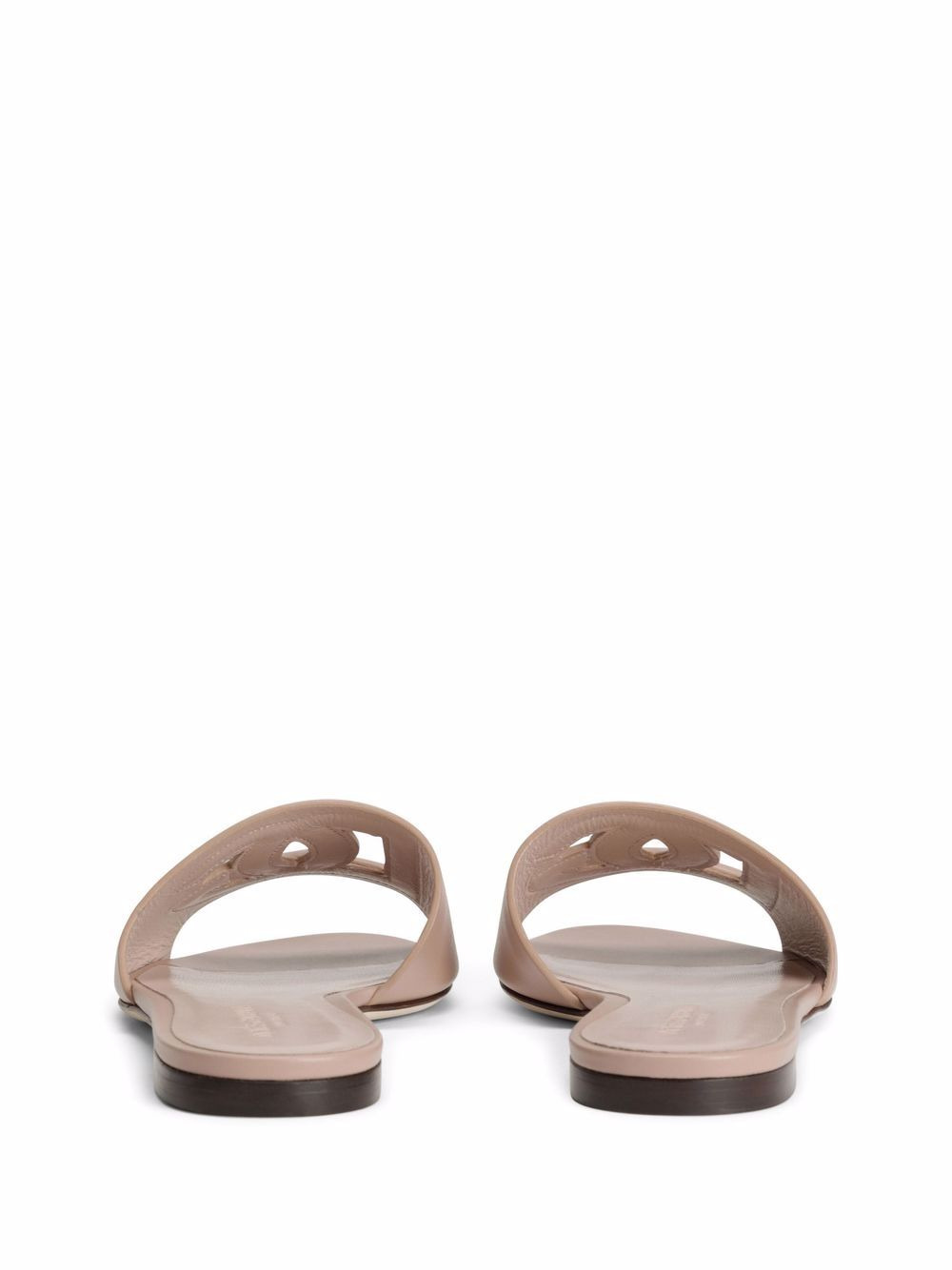 Dolce & Gabbana Women Dg Logo Leather Flat Sandals - 2