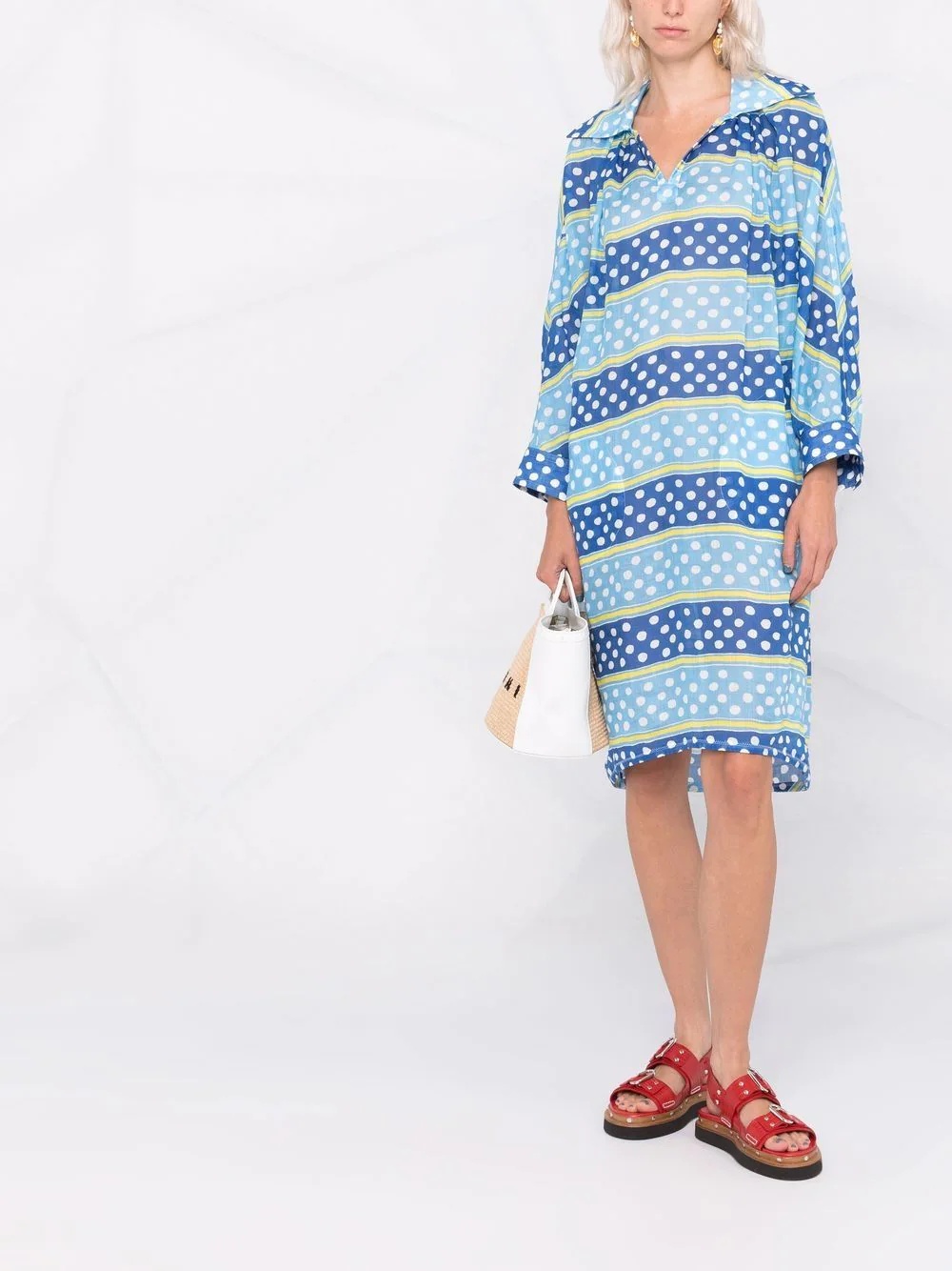 striped polka dot dress - 2