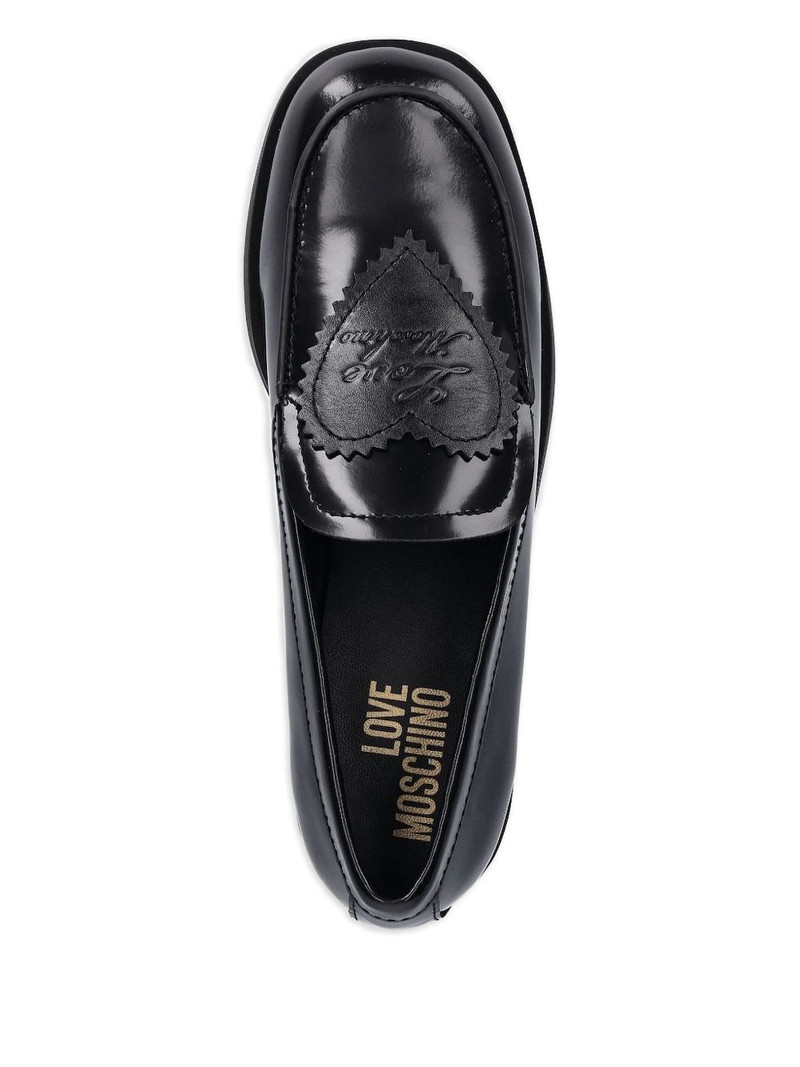 Moschino heart logo loafers outlook