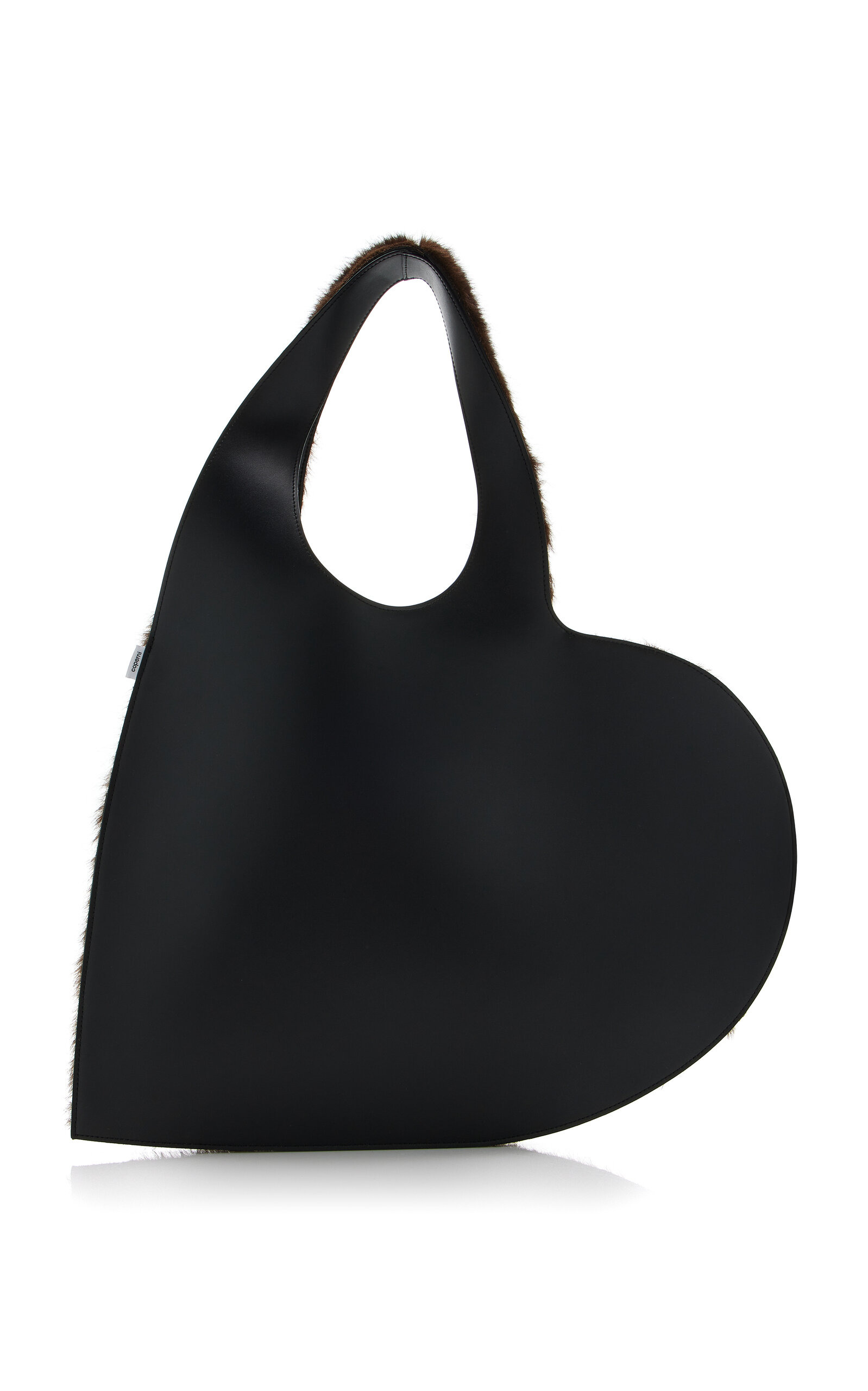 Heart Faux Fur Tote Bag brown - 4