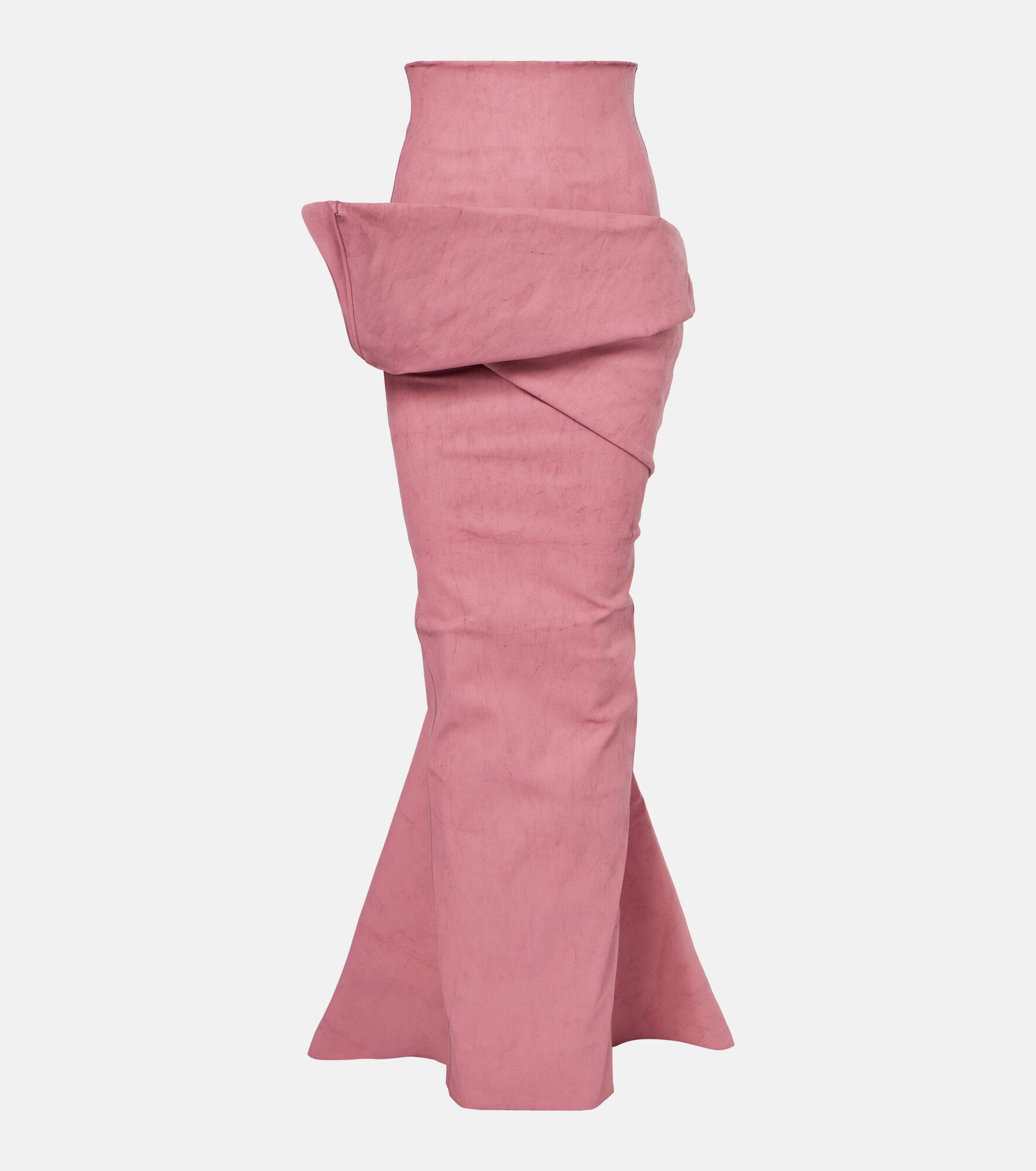 【関税＆送料込み】Rick Owens Draped Maxi Skirt Rick Owens lilies black maxi skirt with fine pleated draping