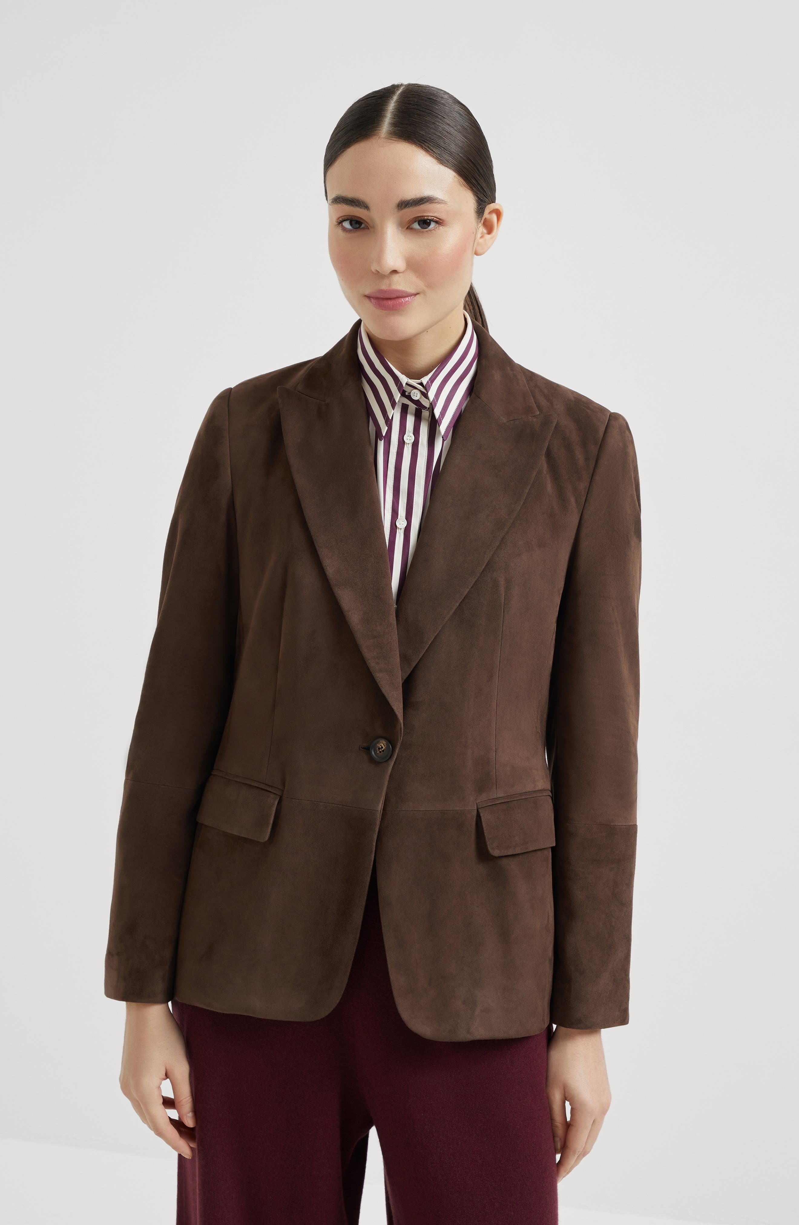 Brunello Cucinelli Suede blazer in Rust Brown at Nordstrom - 2