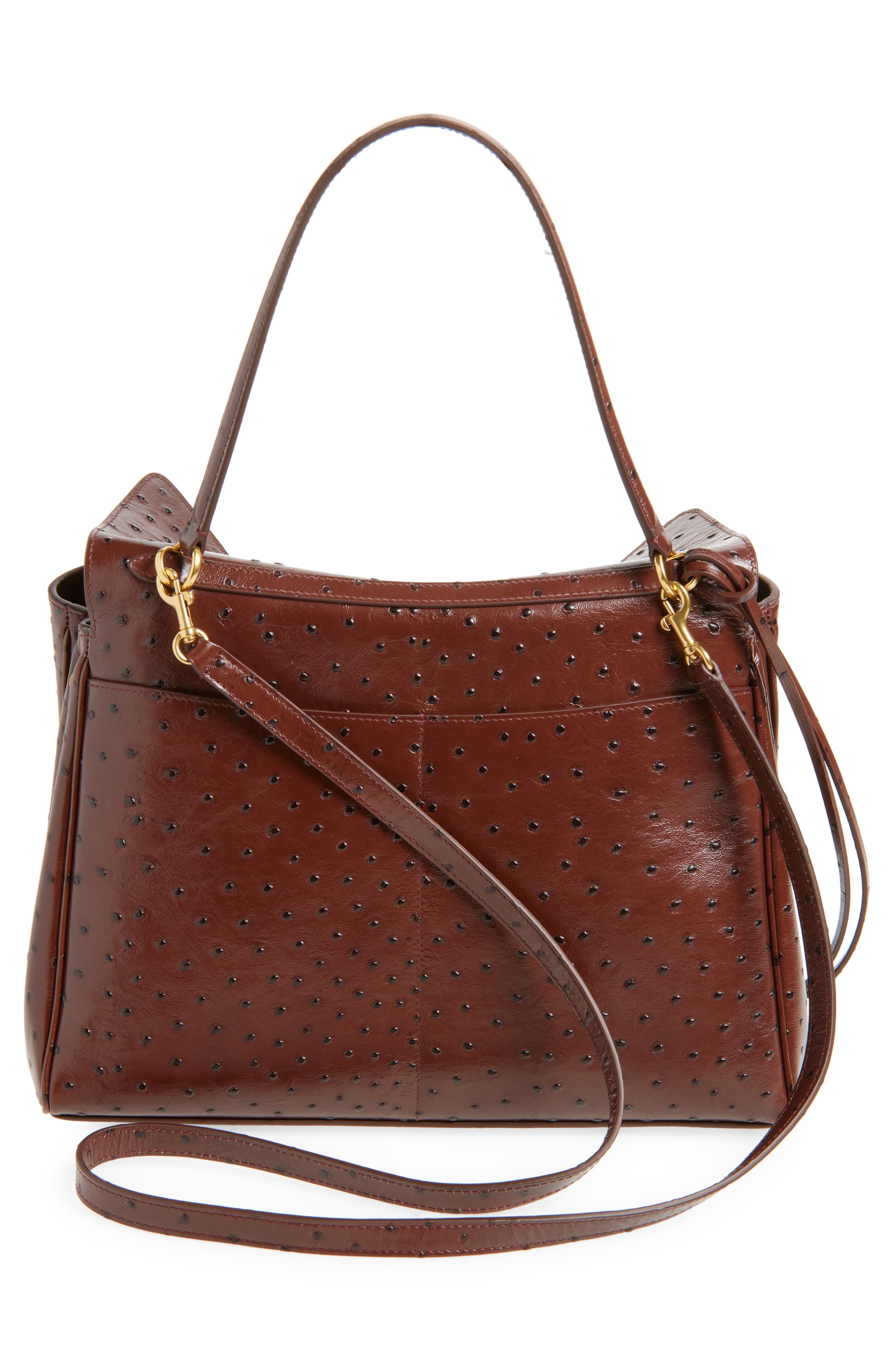 Balenciaga Rodeo Ostrich Embossed Leather Top Handle Bag in 2053 Chocolate at Nordstrom - 4