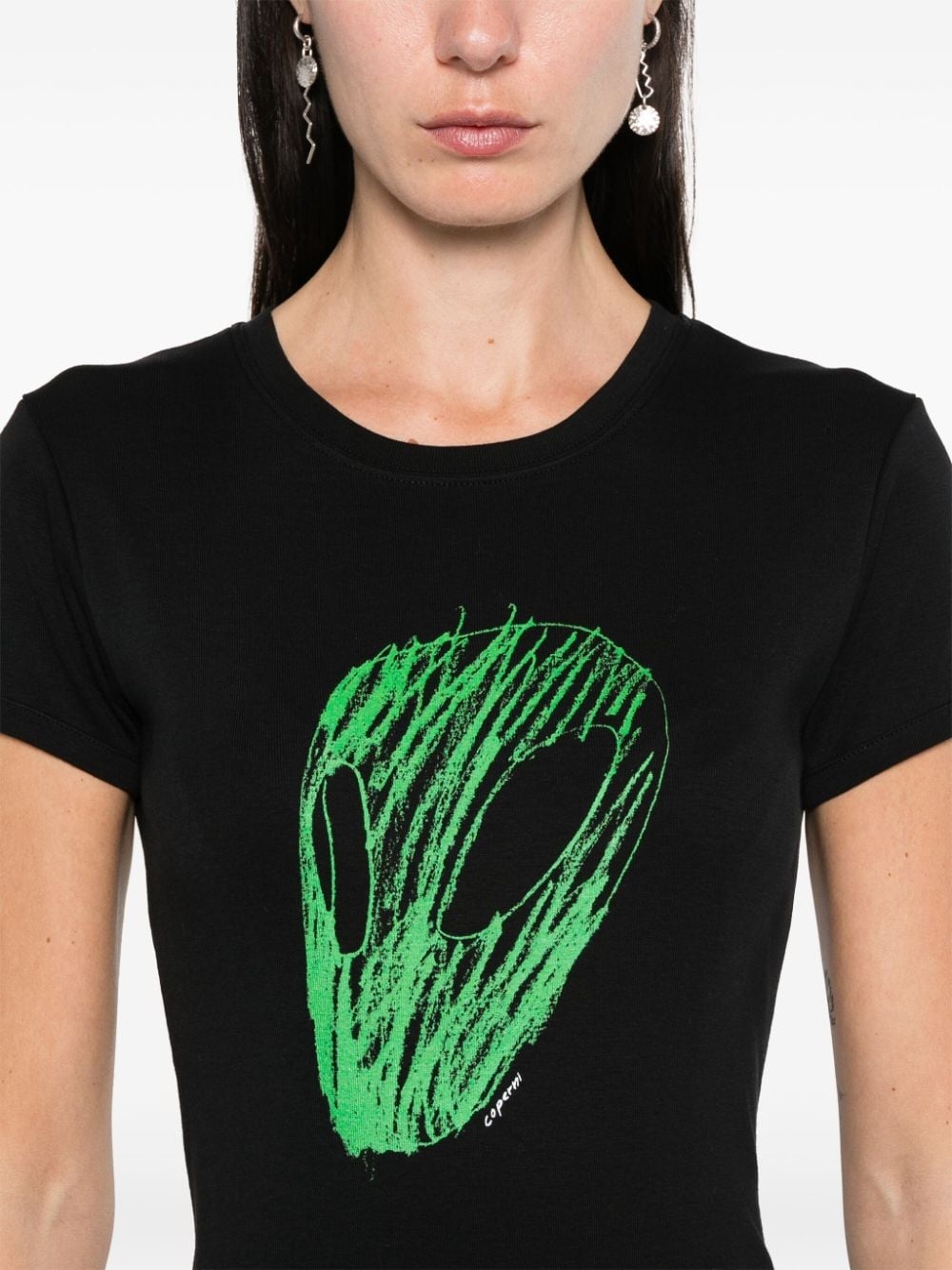 alien head-print T-shirt - 5