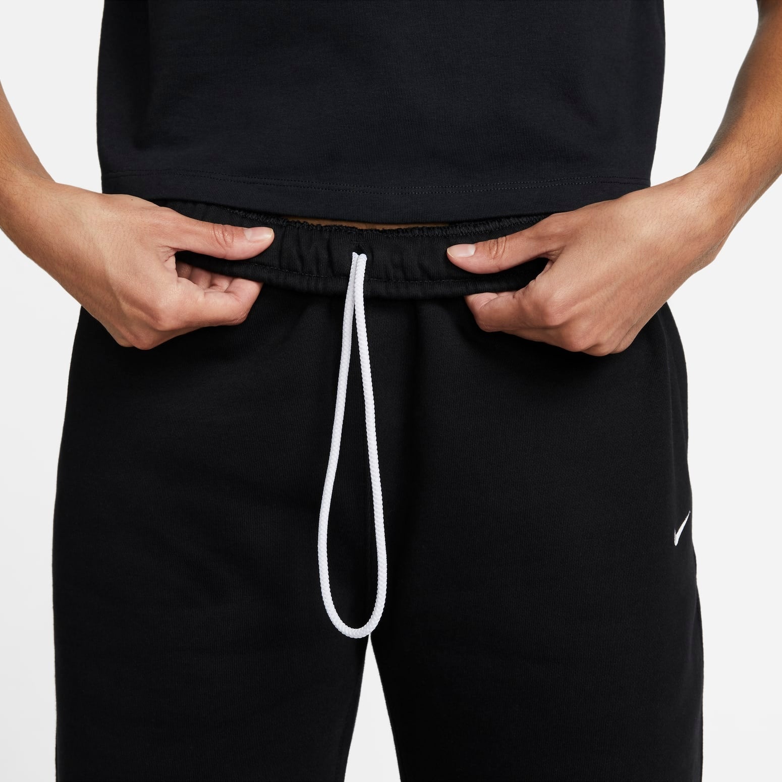 (WMNS) Nike Solo Swoosh Sweatpants 'Black' CW5565-010 - 4