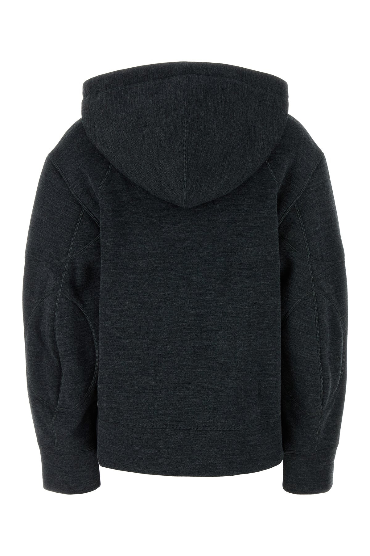 Melange dark grey wool blend sweatshirt - 2