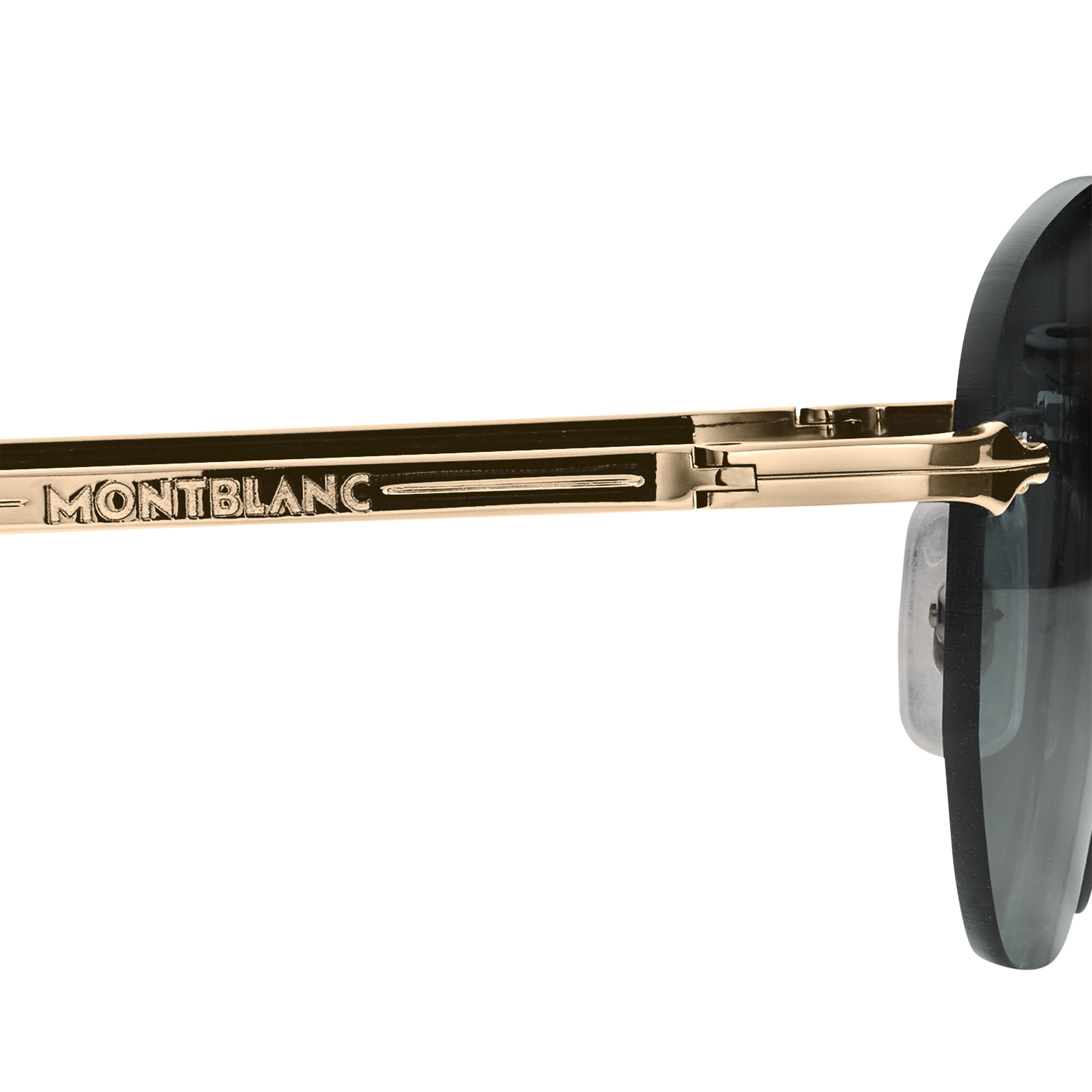 Rectangular Sunglasses with Gold-Colored Metal Frame - 8